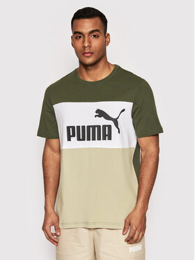 Puma Puma T-Shirt Colorblock 848770 Zielony Regular Fit