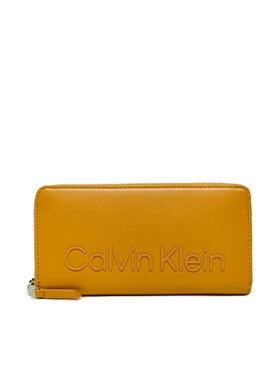 Calvin Klein Calvin Klein Portofel Mare de Damă Ck Set Za Wallet Lg K60K610263 Galben