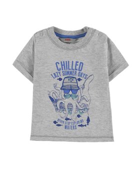 Kanz Kanz T-Shirt 1912613-8095 Szary Basic Fit