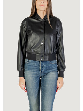 Armani Exchange Armani Exchange Giacca di pelle BLOUSON JACKET Nero Casual Fit