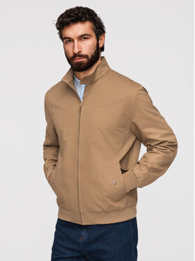 Ombre Ombre Kurtka przejściowa OM-JANP-0326 Brązowy Regular Fit