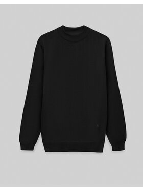 Borgio Borgio Sweter grottole_c Czarny Slim Fit