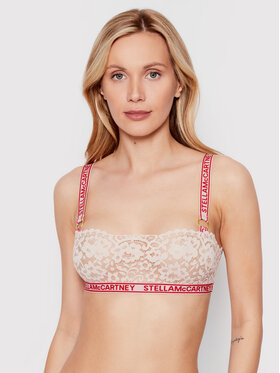 Stella McCartney Stella McCartney Top nedrček Lace Flounce With Logo S6RK01060.68912 Roza