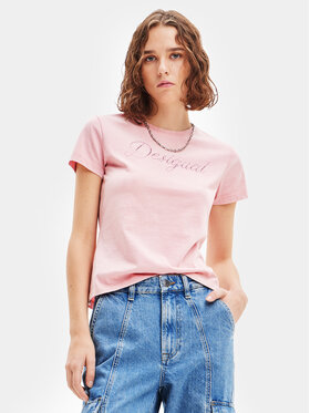Desigual Desigual Póló 23WWTKBB Rózsaszín Slim Fit