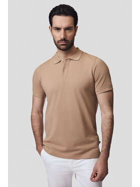 Lancerto Lancerto Polo Cassian PO073125000007 Beżowy Regular Fit