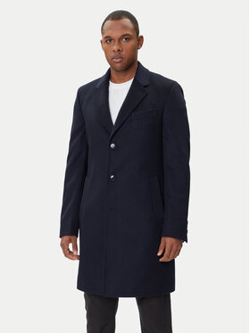 BOSS BOSS Płaszcz wełniany Hyde 50549187 Granatowy Slim Fit