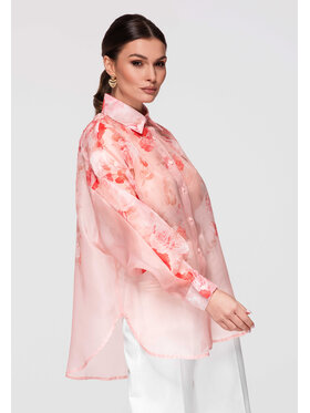 Ombre Ombre Koszula OW-SH-E0028 Różowy Oversize