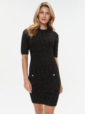 Morgan Morgan Плетена рокля 232-RMLAC Черен Slim Fit