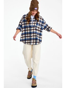 NAOKO NAOKO Koszula Seattle Chic Granatowy Oversize