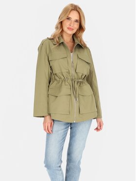 Perso Perso Kurtka damska BLE252679F Khaki Regular Fit