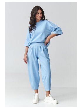 Makadamia Makadamia Dres M916 Niebieski Loose Fit