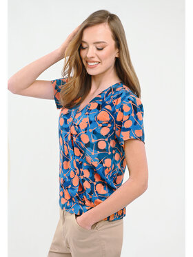 Volcano Volcano Bluzka C-TULIP Turkusowy Regular Fit