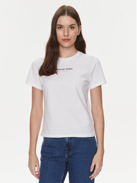 Tommy Jeans Tommy Jeans Tricou Essential DW0DW17359 Alb Regular Fit