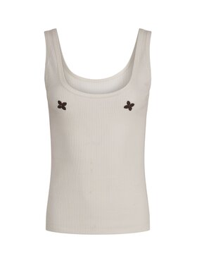Paprocki & Brzozowski Paprocki & Brzozowski Tank top LUCKY Biały Slim Fit