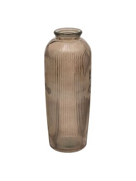 MIAhome MIAhome Wazon ze szkła z recyklingu ryflowany Luz 72 cm Brązowy