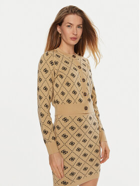 Guess Guess Kardigán Sarah W4BR0D Z3JD2 Barna Regular Fit