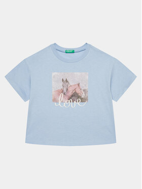 United Colors Of Benetton United Colors Of Benetton Тишърт 3I1XC10HS Син Regular Fit