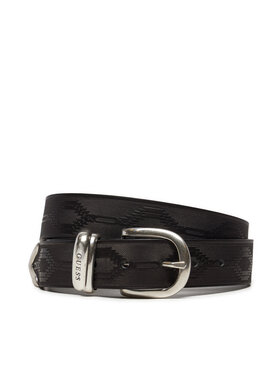 Guess Guess Ζώνη Ανδρική Designed Folk Belt M4BZ32 L0VH0 Μαύρο