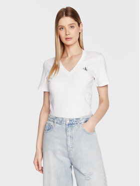 Calvin Klein Jeans Calvin Klein Jeans Póló J20J220303 Fehér Slim Fit