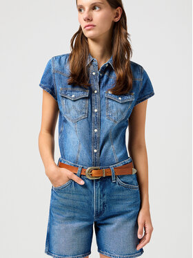 Wrangler Wrangler Pasek Damski WESTERN SUN BELT Brązowy
