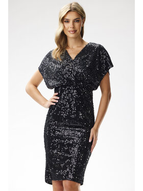 Awama Awama Sukienka wieczorowa A698 Czarny Basic Fit