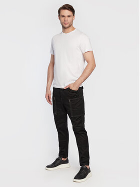 G-Star Raw Hlače Iz Tkanine Zip Pocket 3D D21975-C105-6484 Črna Skinny Fit