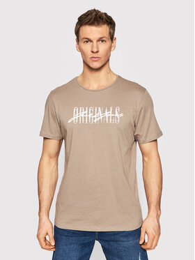 Jack&Jones Jack&Jones T-Shirt Fungi 12205957 Hnědá Regular Fit