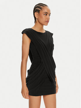 NORMA KAMALI NORMA KAMALI Cocktail obleka KK1243PLD83001 Črna Slim Fit
