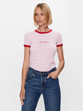 MAX&Co. MAX&Co. Póló Logo 79740223 Rózsaszín Regular Fit