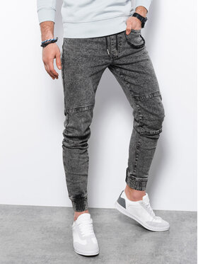 Ombre Ombre Jeansy P1056 Czarny Jogger Fit