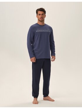 Henderson Henderson Piżama 41904 Niebieski Regular Fit