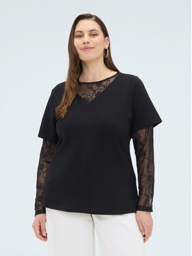 Fiorella Rubino Fiorella Rubino Bluzka G08KL009087N033 Czarny Regular Fit