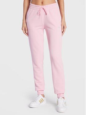 adidas adidas Spodnie dresowe Essentials French Terry Logo HL2128 Różowy Slim Fit