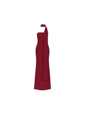 MAI MAI Sukienka wieczorowa VERA Bordowy Feminine Fit