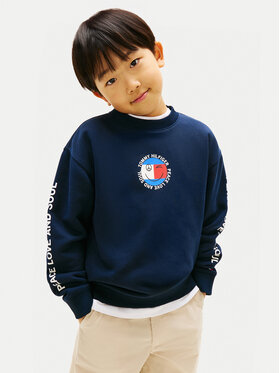 Tommy Hilfiger Tommy Hilfiger Mikina Smiley Flag KB0KB10258 Tmavomodrá Regular Fit