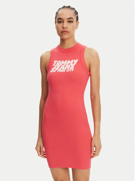 Tommy Jeans Tommy Jeans Rochie de zi Bubble DW0DW21351 Roz Slim Fit