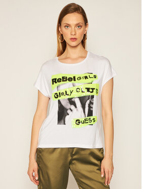 Guess Guess T-shirt Shelly W0YI95 K68D0 Bijela Regular Fit