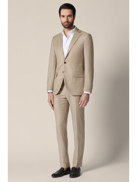 Lancerto Lancerto Garnitur Terrassa GA073126000007 Beżowy Slim Fit