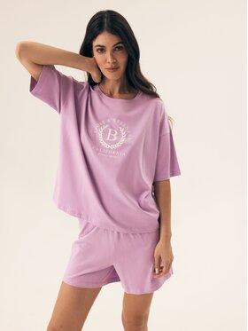 Esotiq Esotiq Piżama 42561 Różowy Regular Fit