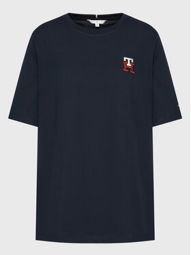 Tommy Hilfiger Curve Tommy Hilfiger Curve Тишърт Monogram WW0WW37512 Тъмносин Regular Fit