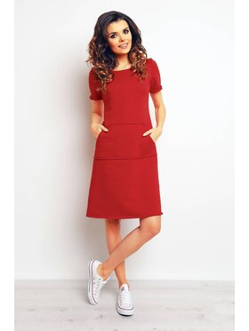 Infinite You Infinite You Sukienka letnia M073 Czerwony Basic Fit