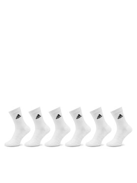 adidas adidas Șosete Înalte Unisex Cushioned Sportswear Crew Socks 6 Pairs HT3453 Alb