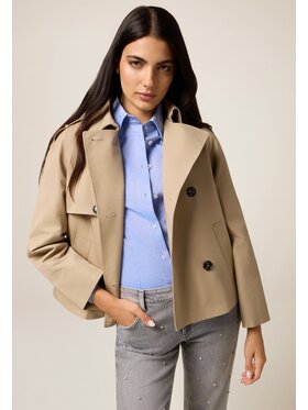 Oltre Oltre Płaszcz 0075J000118N002 Écru Baggy Fit