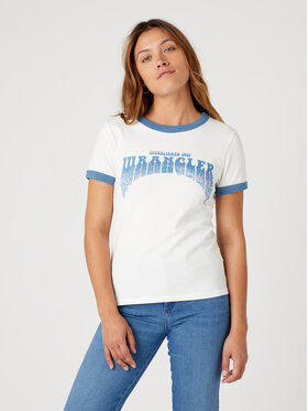 Wrangler Wrangler T-Shirt Ringer W7N0EEW02 112331996 Bílá Regular Fit