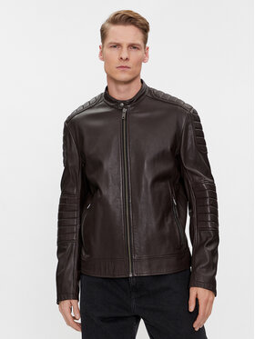 BOSS Boss Odinė striukė Jolur 50504104 Ruda Regular Fit