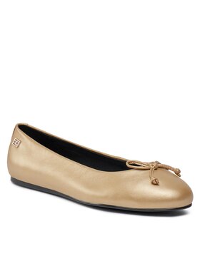 Tommy Hilfiger Tommy Hilfiger Балеринки Essential Golden Ballerina FW0FW07865 Златист