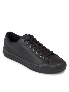 Tommy Hilfiger Tommy Hilfiger Snīkeri Th Hi Vulc Street Low Lth Mono FM0FM04780 Melns