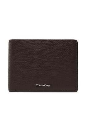 Calvin Klein Calvin Klein Duży Portfel Męski Minimalism Trifold 10Cc W/Coin K50K509614 Brązowy