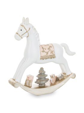 MIAhome MIAhome Figurka biały konik na biegunach BIANC Biały