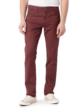 Wrangler Wrangler Spodnie materiałowe GREENSBORO Czerwony Regular Fit